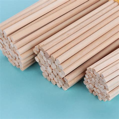 Pcs Mm Pine Round Wooden Rods Sticks Premium Durable