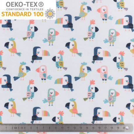 Tissu Pul Imperm Able Imprim Toucans X Cm La Boutik Cr Ative De