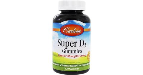 Carlson Labs Super D3 Gummies 4 000 IU 120 Gummies Price