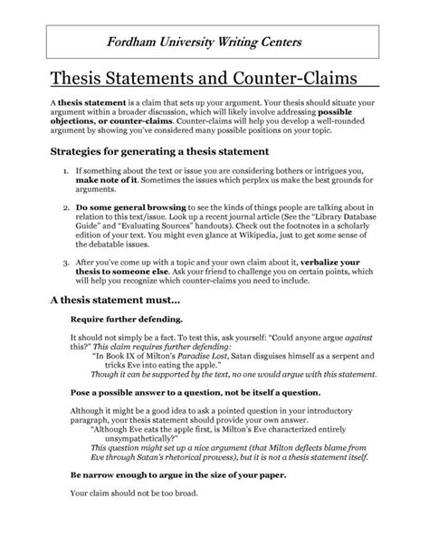 45 Perfect Thesis Statement Templates Examples ᐅ TemplateLab