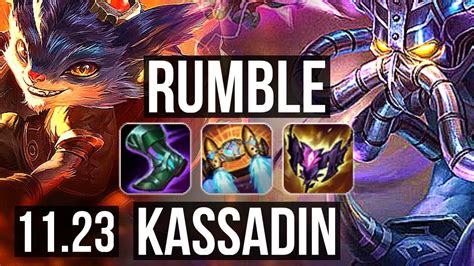 RUMBLE Vs KASSADIN MID 2 9M Mastery Quadra 6 Solo Kills