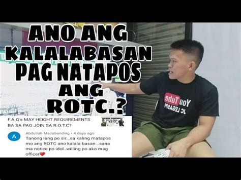 Ano Nga Ba Ang Kalalabasan Pag Natapos Mo Ang Rotc Youtube