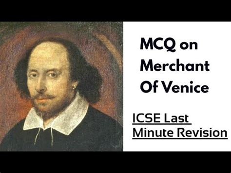 The Merchant Of Venice Mcq Icse Last Minute Revision English