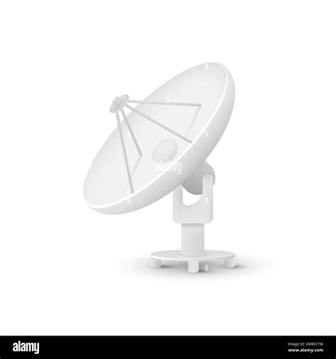 Satellite Dishes Antenna Isolated On White Background Vector