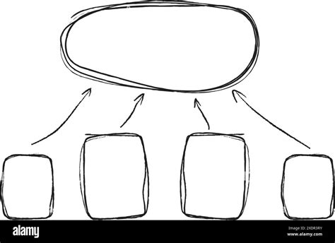 Hand Drawn Process Flowchart Diagram Elements For Infographics Arrows