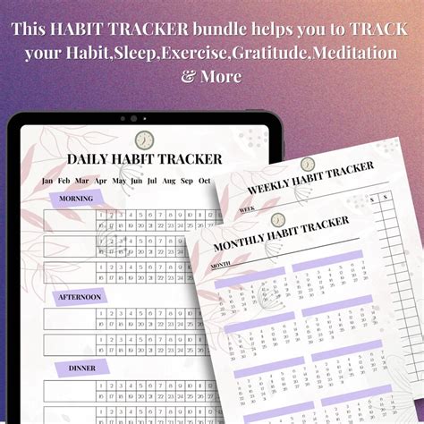 2023 Habit Tracker Printable Bundle Monthlyyearlyweeklydaily Habit