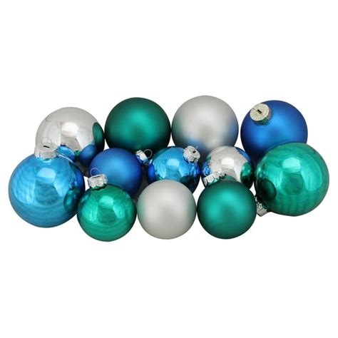 96 Piece Shiny And Matte Glass Ball Christmas Ornament Set