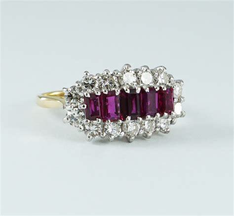 Ruby Diamond Dress Ring Ct Yellow Gold Baxter Hanks