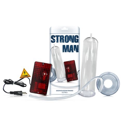 Bomba Peniana Strong Man Elétrico 110W Munas Moda Intima Sex Shop