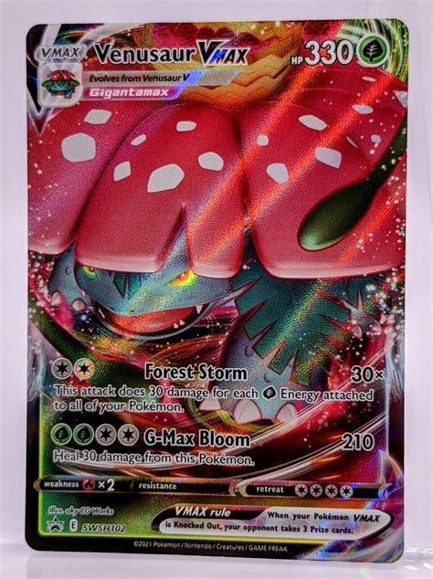 Venusaur Vmax SWSH102 NM Promo Rare Pokemon Card Values MAVIN