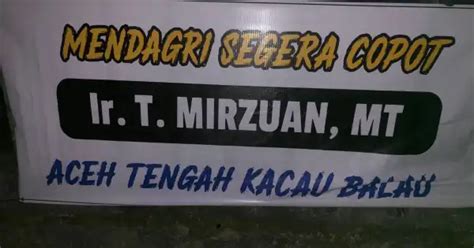 Beredar Spanduk Minta Pj Bupati Aceh Tengah Dicopot