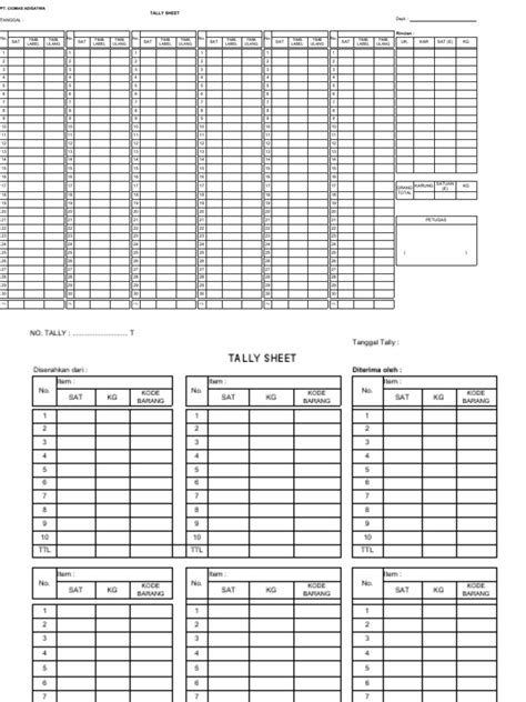 Form Tally Sheet | PDF