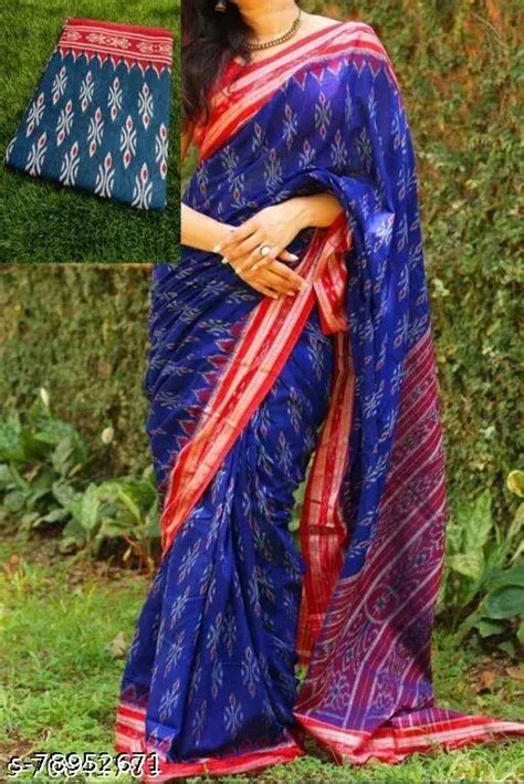 New Traditional Bagru Handblock Print Cotton Mulmul Saree With