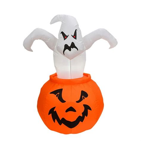 Aunavey Ghost Pumpkin Balloon Decoration With Led Lights Perfect For