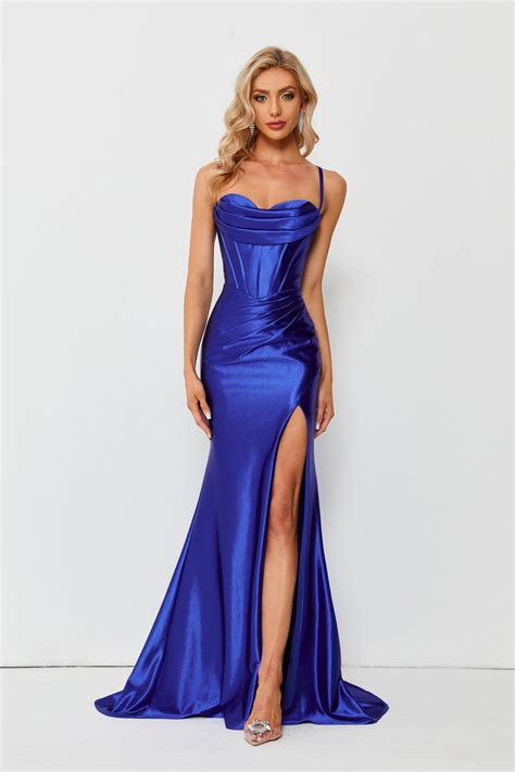 Royal Blue Corset Prom Dress In Royal Blue Cargo Clothing