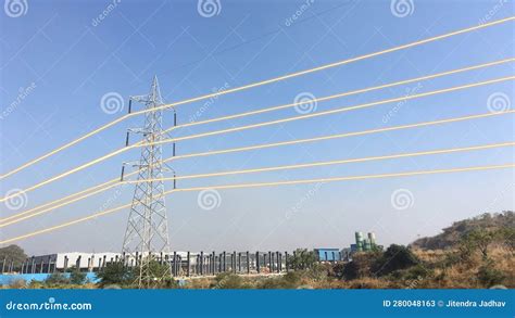 Tower for High-voltage Electric Transmission Stock Image - Image of ...