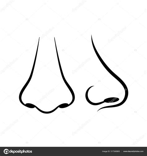 Human Nose Vector Line Icon Stock Vector Image By ©arcady 317345663