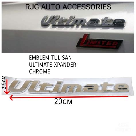 Mitsubishi Ultimate Xpander Ultimate Chrome Lettering Sticker Logo Emblem Shopee Malaysia