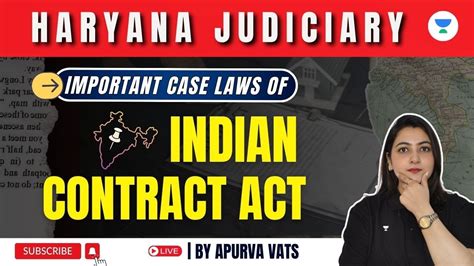 Haryana Judiciary Important Case Laws Of Indian Contract Act Apurva