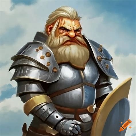 Angry Dwarf Platinum Blonde Hair Warrior Plate Armor Baldur S Gate