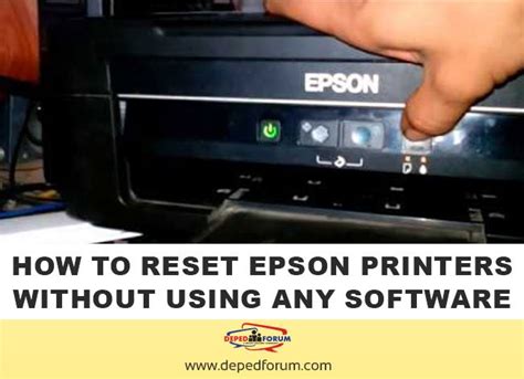 How To Manually Reset Epson Printers Without Using Any Software With