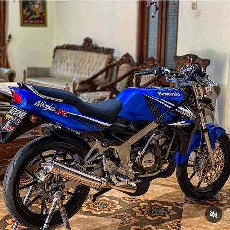 Jual STRIPING LIS STICKER STANDAR ORI KAWASAKI NINJA R 2013 WARNA BIRU