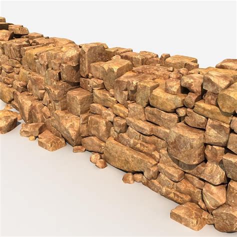 Stone Wall 3d Model Cgtrader