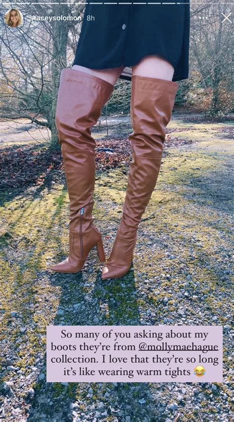 Stacey Solomon Wears Stunning Thigh High Boots From Love Island Star