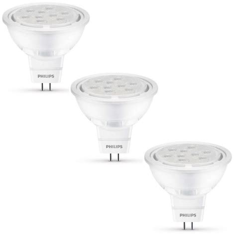 KÉSZLET 3x LED Izzó GU5 3 MR16 8 2W 12V 4000K Philips lampak hu