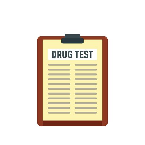 Drug Test Clipboard Icon Flat Style 14481149 Vector Art At Vecteezy