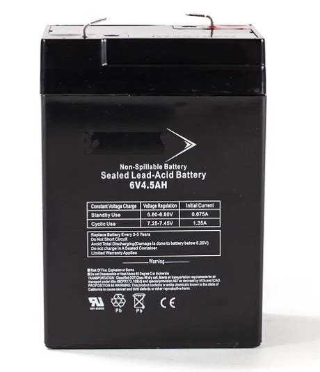 6 Volt 4 5AH AGM Battery Replaces GP645 Batteryplex