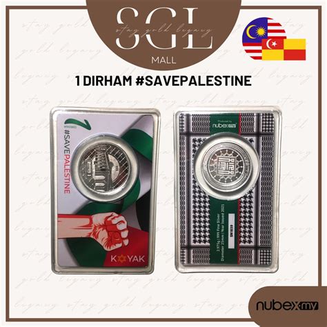 Dirham Koyak Save Palestine Syiling Perak Tulen Pure Silver Coin Ag