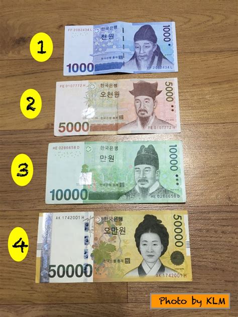 People On The South Korean Bills Banknotes Korean Language Blog