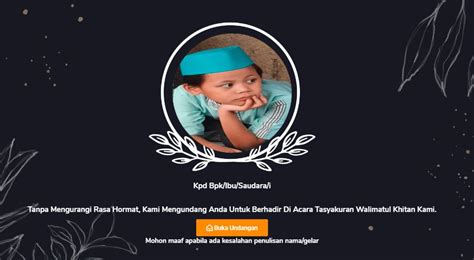 Katalog Website Undangan Khitanan Undangan Digital Depok Undangan