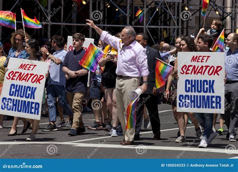 New York City Pride Parade - Rainbow LGBT Group Editorial Stock Photo ...