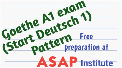 A1 Deutsch Test Goethe Institut Pdf DE Goethe