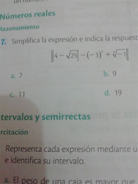 Simplifica La Expresión E Indica La Respuesta Correcta Brainly Lat