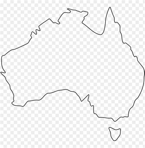 Australia Blank Map Geography Simple Outline Of Australia PNG