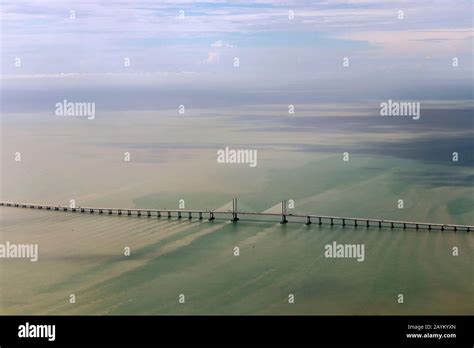 Aerial View Penang Bridge Penang Malaysia Stock Photo Alamy