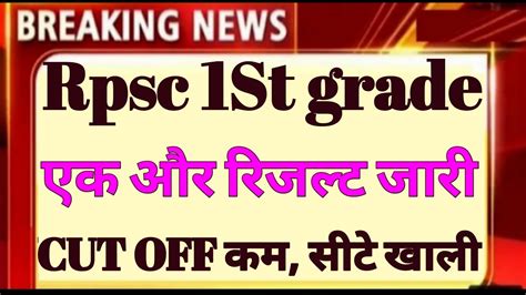 rpsc 1st grade result 2022 जर rpsc first grade result 2022 rpsc first