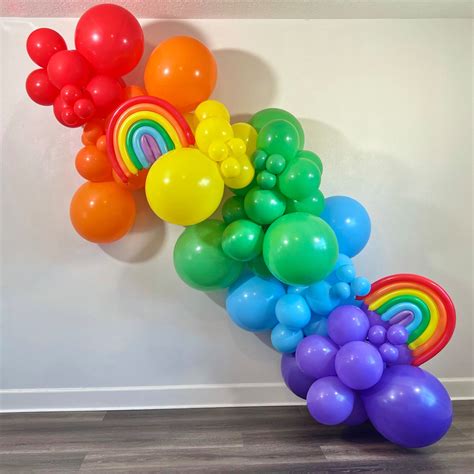 Rainbow Balloon Garland Kit Colorful Rainbow Balloon Arch Etsy