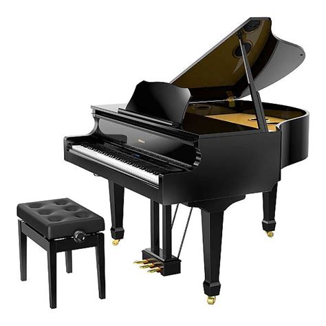 Piano De Cauda Digital Teclas Roland Gp Preto Banco