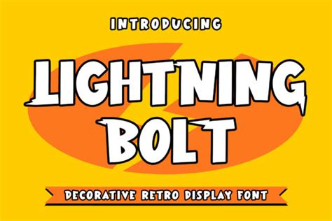 Lightning Bolt Font By Arendxstudio Creative Fabrica