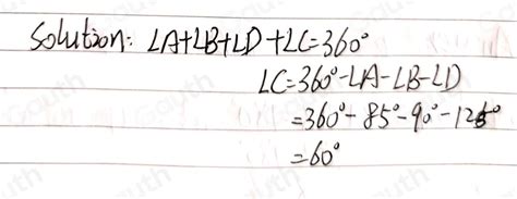 Solved Size Of Each Lettered Angle In Below A Math