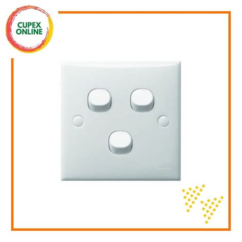 Schneider Electric S Classic 10a 3 Gang 1 Way Switch White Cupex