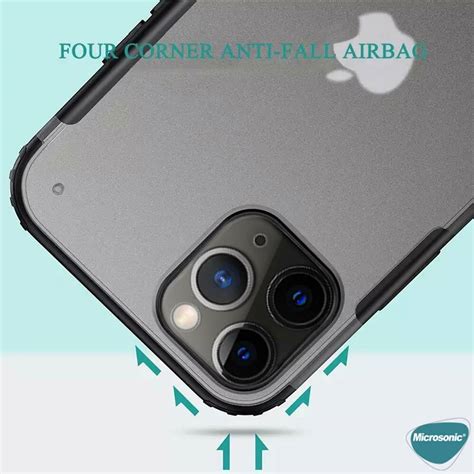 Microsonic Apple iPhone 13 Pro Max Kılıf Frosted Frame Siyah Kılıf