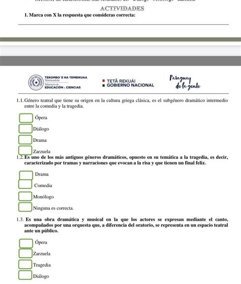 Marca Con Una X La Respuesta Que Consideres Correcta Brainly Lat