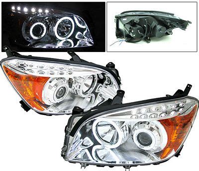 Toyota RAV4 2006 2008 Clear Projector Headlights CCFL Halo LED