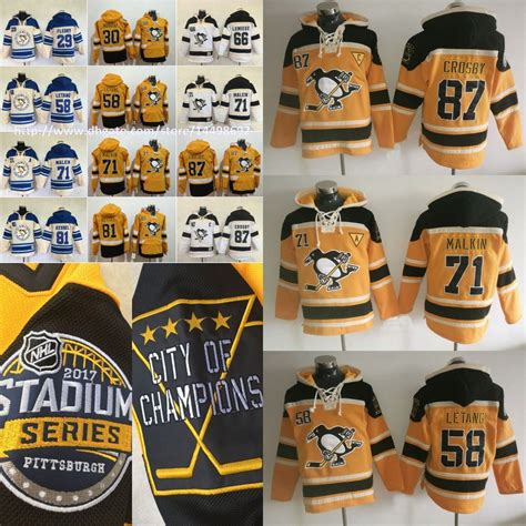 2017 2017 Stadium Series Pittsburgh Penguins Jeresys Hoodies 87 Sidney