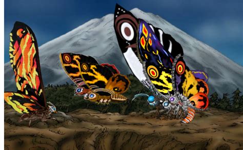 Mothra Meets Her Counterparts By Kingcapricorn688 On Deviantart